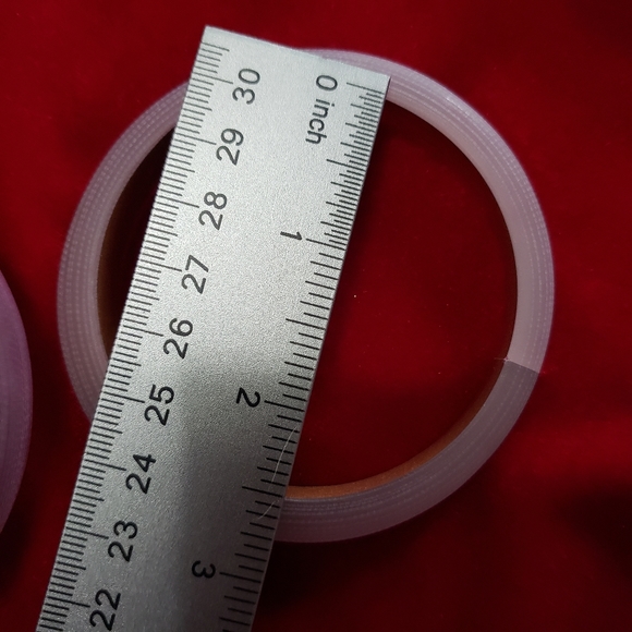 Vintage Purple Plum Carved LUCITE with Rhinestones WIDE Tapered Bangle Bracelet - Picture 15 of 16